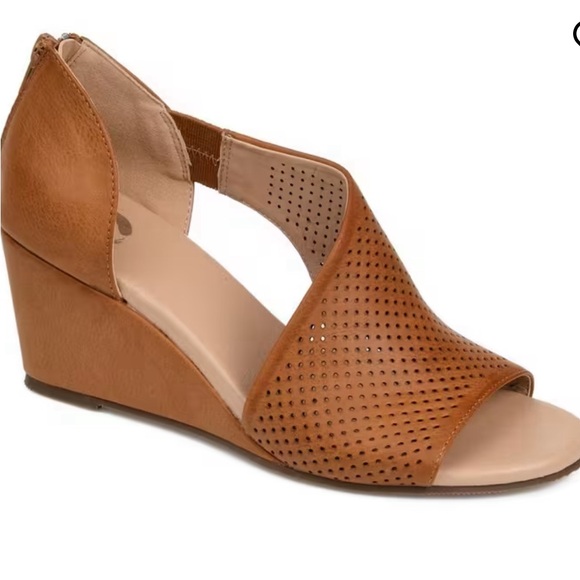 Journee Collection Shoes - WOMEN'S JOURNEE COLLECTION ARETHA WEDGES Heeled Mule Cognac Size 7